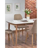 FOLDING TABLE BARRET, TABLE TOP - MATTE WHITE, LEGS - LEFKAS OAK order